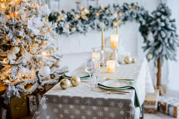 Beautiful christmas setting, close up