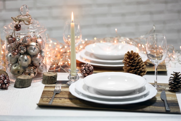 Beautiful Christmas table setting