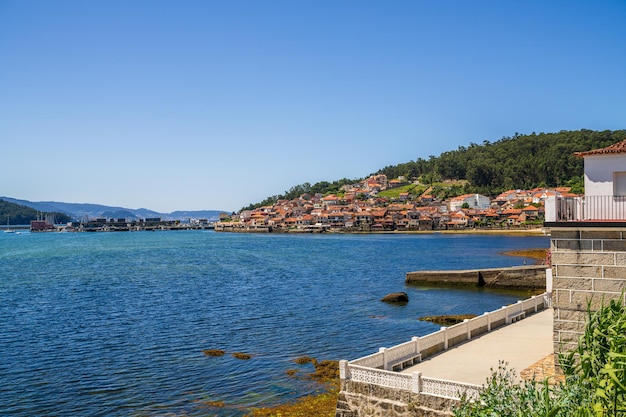 Beautiful city ocean landscape Combarro Spain Galicia