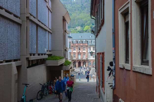 Beautiful cityscape on the streets of Heidelberg Europe city in Germany