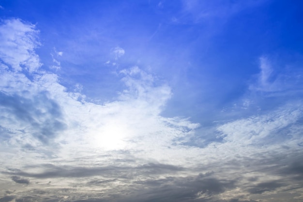 Beautiful clouds in the sky at sunset background