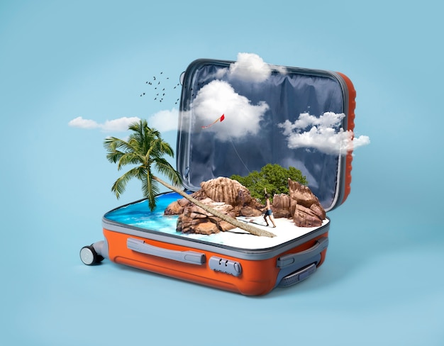 Beautiful collage of travel concept