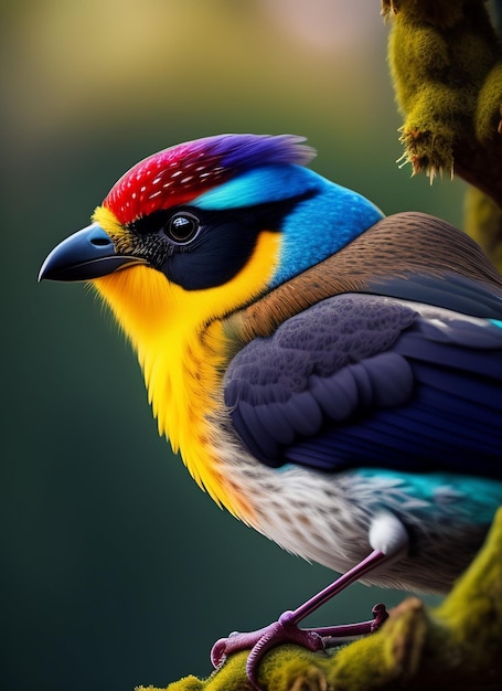 a beautiful colored bird