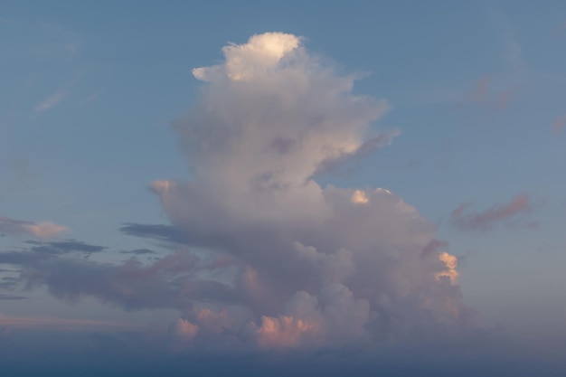 Beautiful colored cloudy evening sky Abstract sky background