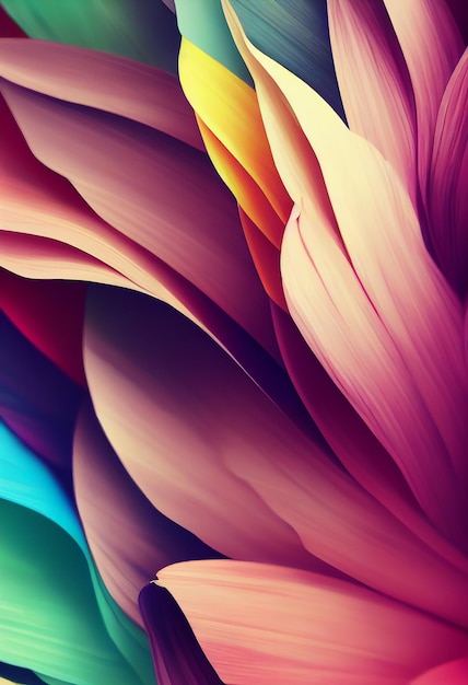 Beautiful colorful abstract wallpaper 3D rendering