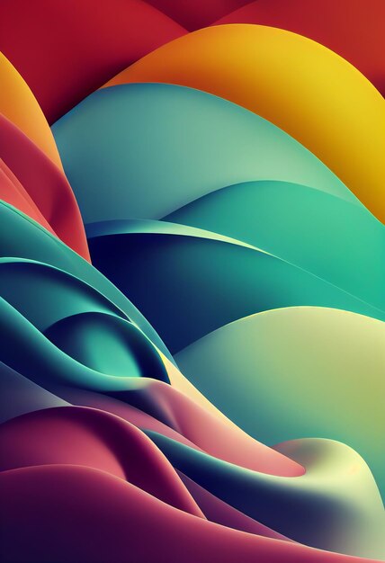 Beautiful colorful abstract wallpaper 3D rendering