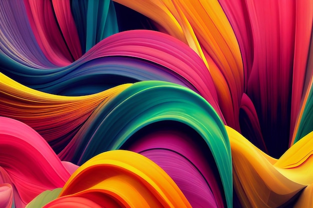 Beautiful colorful abstract wallpaper 3D rendering