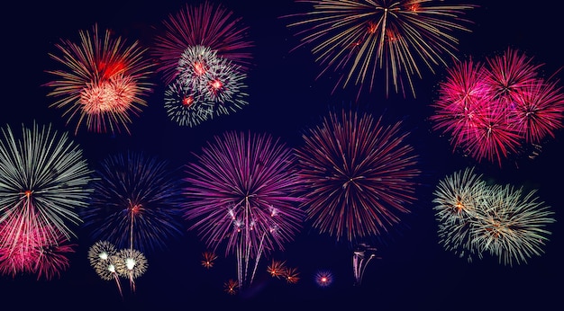 Beautiful colorful fireworks background