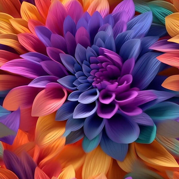 Beautiful colorful floral art for fabrics print