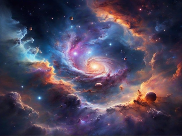 Beautiful and Colorful Outer Space