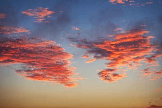 Beautiful colorful sunset sky. Abstract sky background