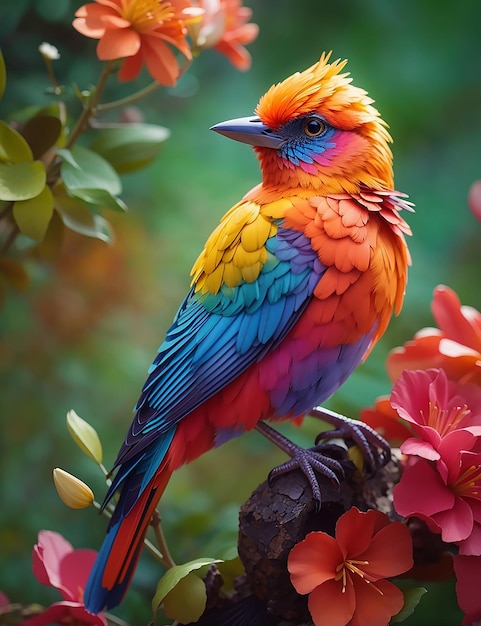 Beautiful colour bird ai generated