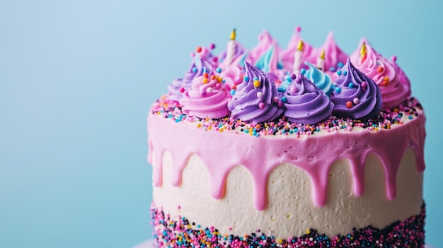 A beautiful and the colourful cakes and the Photo of a delicious birthday cake Cute unicorn cupcake