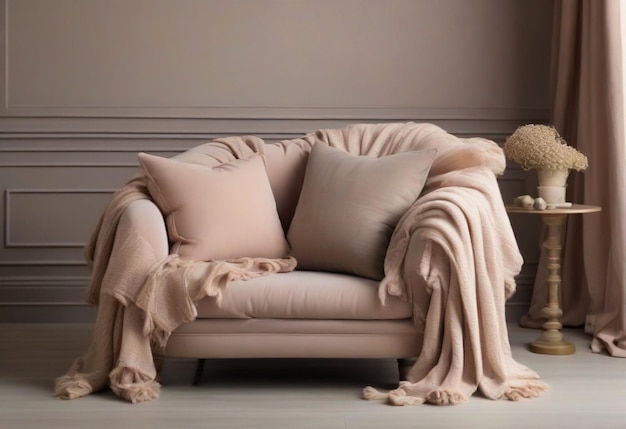 A beautiful comfortable sofa Ai generated