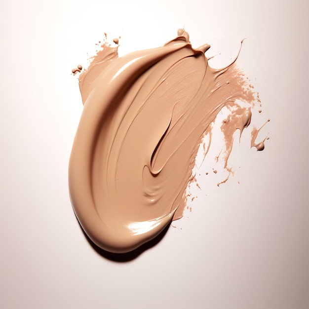 Beautiful Cosmetic Foundation isolated on brown background