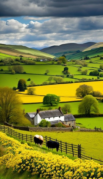 The beautiful countryside of wales.