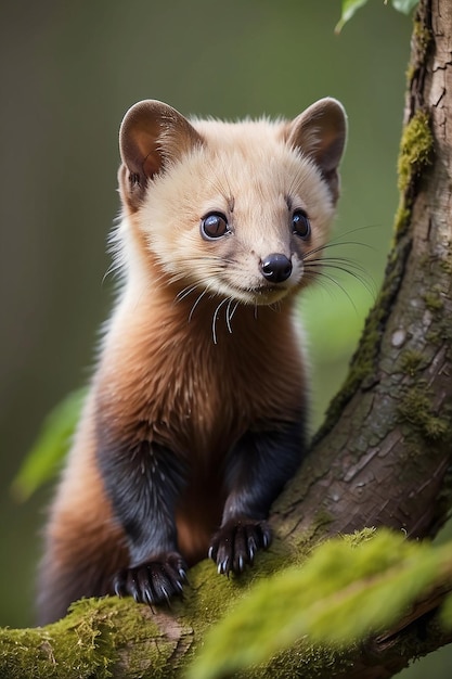 Beautiful cute beech marten