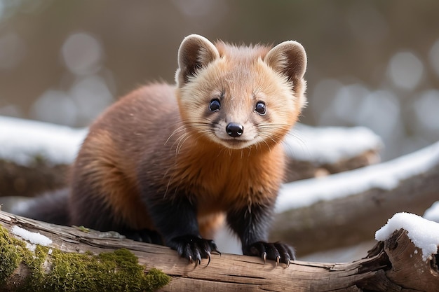 Beautiful cute beech marten