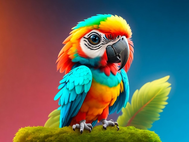 The beautiful cute parrot