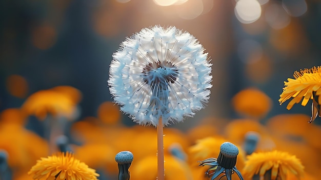 Photo beautiful dandelion flower plant