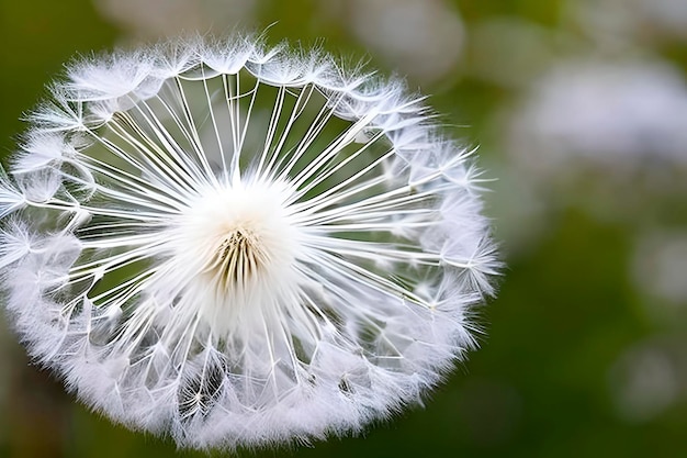 Beautiful dandelions in full bloom