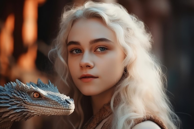 Beautiful and dangerous girl mother of dragon