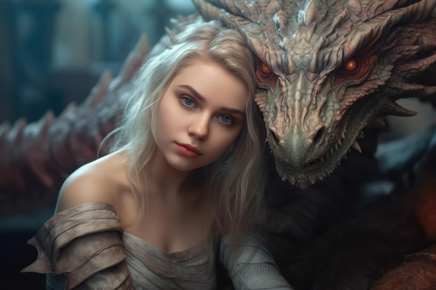 Beautiful and dangerous girl mother of dragon