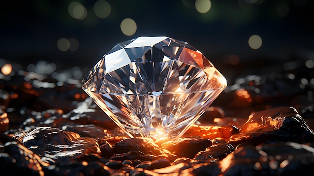 Beautiful and dazzling luxury diamond Generative AI