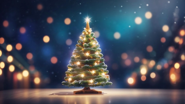 Beautiful and decorated Christmas tree Christmas mood Great photo for greeting cards