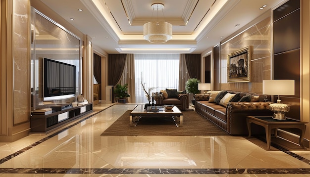 Beautiful decorated modern drawing room