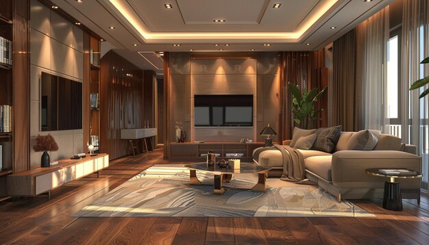 Beautiful decorated modern drawing room