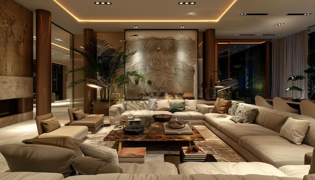 Beautiful decorated modern drawing room