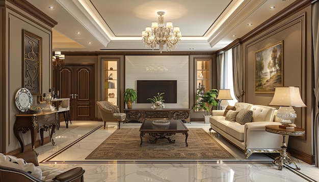 Beautiful decorated modern drawing room