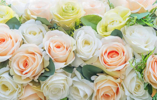 Beautiful Decoration artificial rose flower for wedding background.