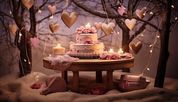 Beautiful decoration for valentine day celebration