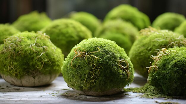 Beautiful decorative bun moss texture