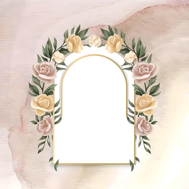 A beautiful decorative frame with a floral design on it