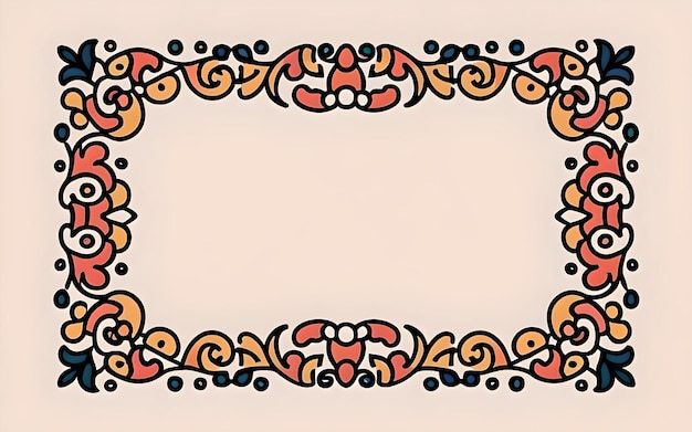 A beautiful decorative frame with a floral design on it