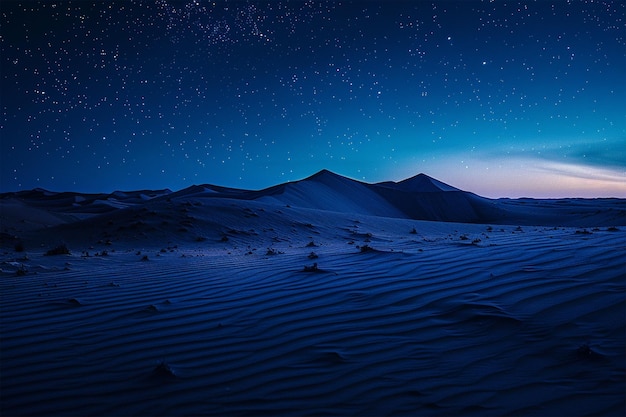 Photo beautiful desert at night