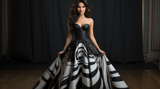 Photo beautiful design gown