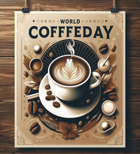 Photo a beautiful design is for happy coffee day