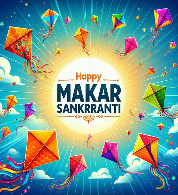 A beautiful design is for Happy Makar Sankarnti