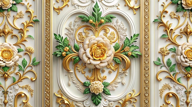 a beautiful design of a wall in the palace of monarch