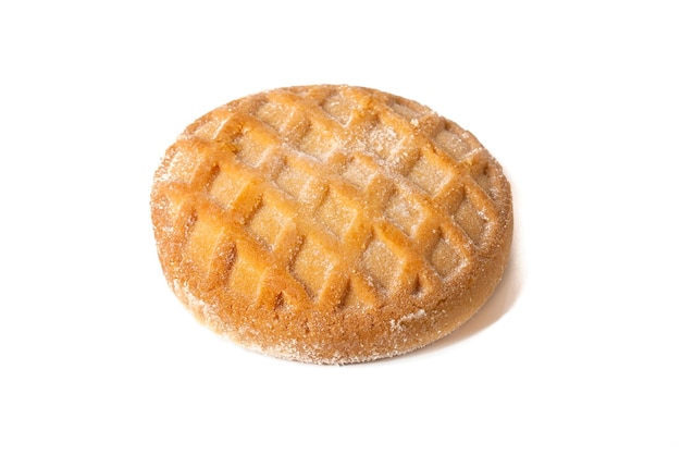 Beautiful dessert strudel cookies with apple jam and cinnamon on a white background