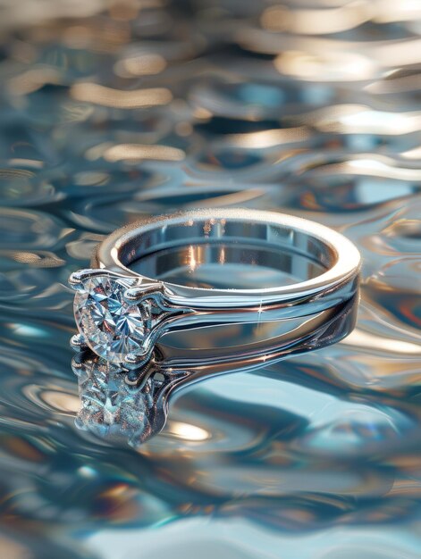 Photo a beautiful diamond engagement ring a timeless symbol of love