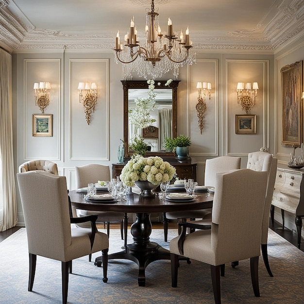 a beautiful dining room