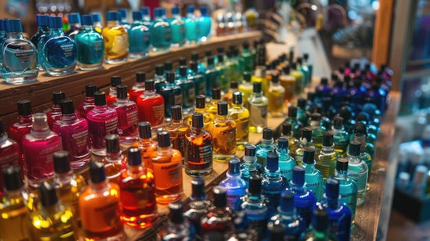 A beautiful display of assorted nail polish bottles