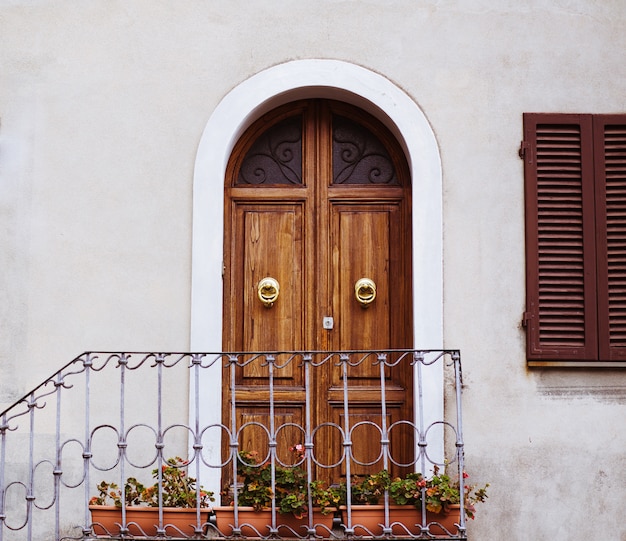 Beautiful door and window in Italy