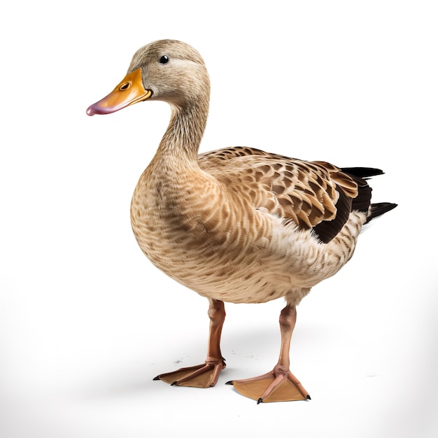 Beautiful Duck isolated on white background