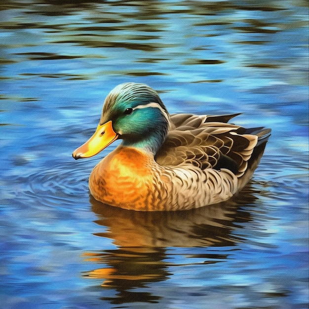 beautiful duck in water